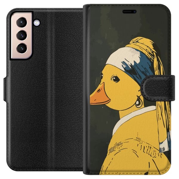 Kompatibelt Plånboksfodral till Samsung Galaxy S21 Stylish Duck