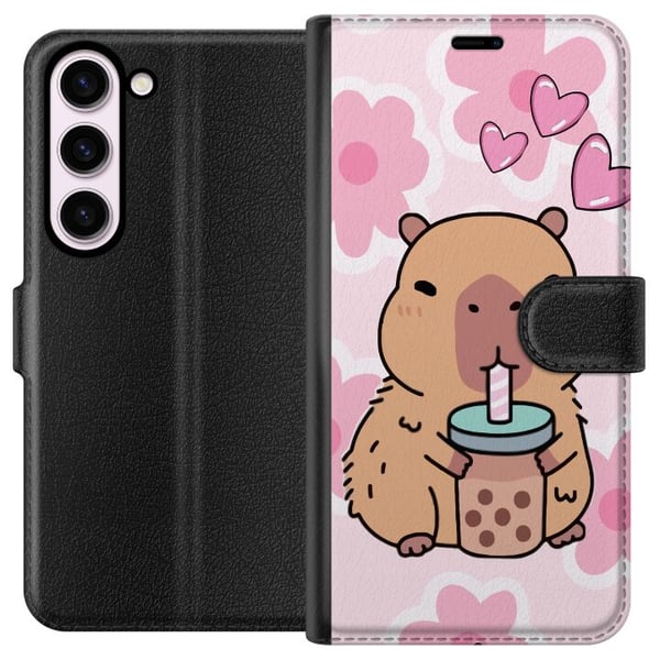 Kompatibelt Lommeboketui til Samsung Galaxy S23 Kawaii Capybara Hjerteanime Stil Søt Design Dyretema TikTok Populær Gave Jente