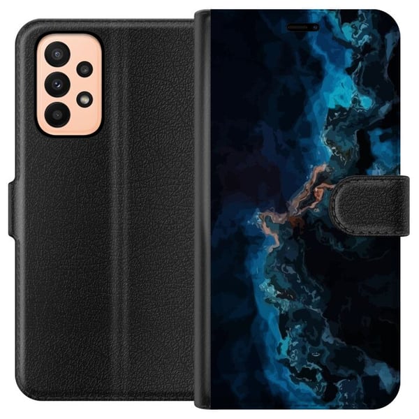 Kompatibelt Plånboksfodral till Samsung Galaxy A23 Galaxy Marmor