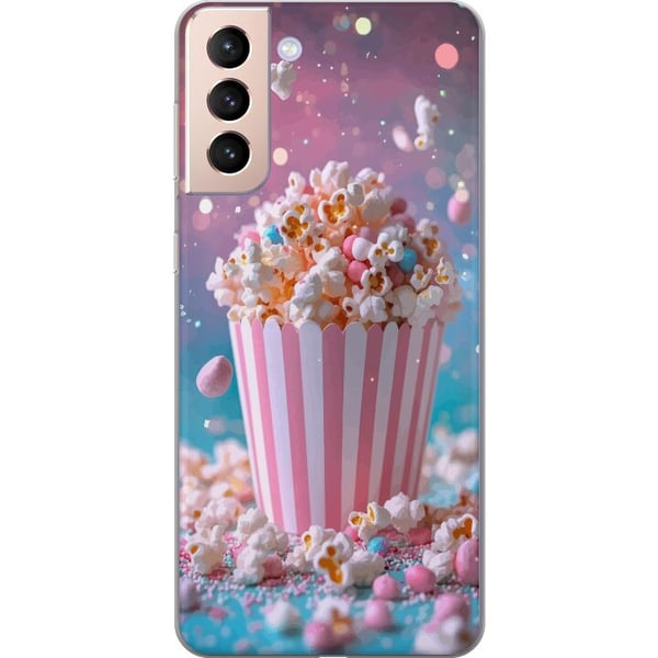 Yhteensopiva Puhelinkuori Samsung Galaxy S21 Retro popcorn design välipalat luomu keräilyesine