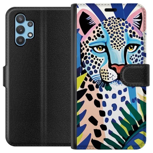 Kompatibelt Plånboksfodral till Samsung Galaxy A32 5G Vivid Leopard Kompatibelt Plånboksfodral till Samsung Galaxy A32 5G Vivid Leopard
