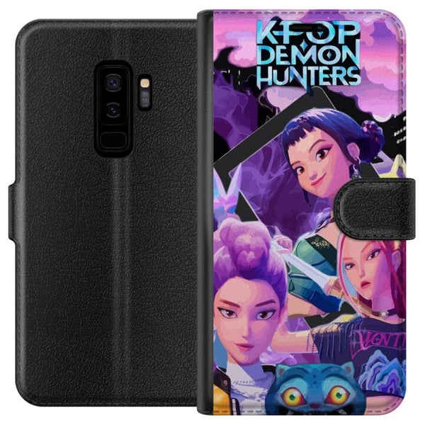Yhteensopiva Lompakkokotelo Samsung Galaxy S9+ K-Pop Demon Hunters -animevaikutteinen futuristinen kaupunki, jossa on kolme sankaritarta ja purppuran Yhteensopiva Lompakkokotelo Samsung Galaxy S9+ K-Pop Demon Hunters -animevaikutteinen futuristinen kaupunki, jossa on kolme sankaritarta ja purppuran