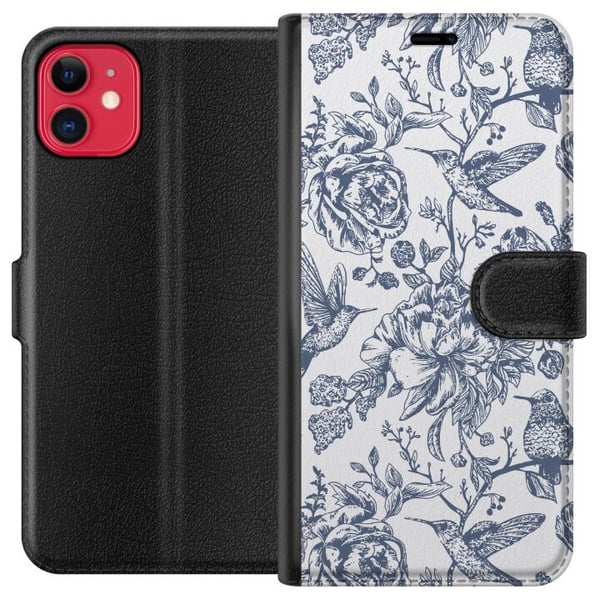Kompatibel Tegnebogsetui til Apple iPhone 11 Blomster & Fugle - Romantisk Vintage-stil Mønster Kompatibel Tegnebogsetui til Apple iPhone 11 Blomster & Fugle - Romantisk Vintage-stil Mønster