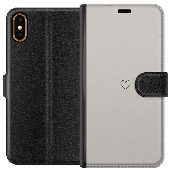 Kompatibel Tegnebogsetui til Apple iPhone XS Lille Hjerte