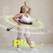 Uppsättning HHW11 svart med utsprång och vikt plus bälte BR163 plus size HMS