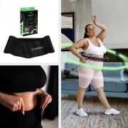 Uppsättning HHW11 svart med utsprång och vikt plus bälte BR163 plus size HMS