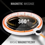 HHM21 HULA HOP valkoinen ja oranssi magneetilla, TPE-nystyillä ja painolla ja laskurilla HMS