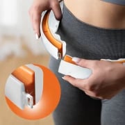 HHM21 HULA HOP valkoinen ja oranssi magneetilla, TPE-nystyillä ja painolla ja laskurilla HMS