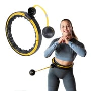 HHM21 HULA HOP musta/keltainen magneeteilla, TPE-nystyillä ja painolla ja HMS-laskuri