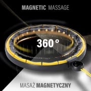 HHM21 HULA HOP musta/keltainen magneeteilla, TPE-nystyillä ja painolla ja HMS-laskuri