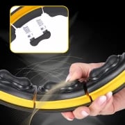 HHM21 HULA HOP musta/keltainen magneeteilla, TPE-nystyillä ja painolla ja HMS-laskuri