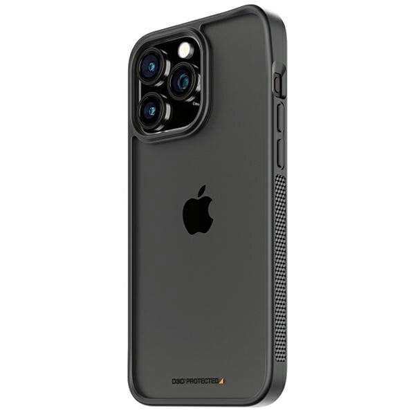 PanzerGlass ClearCase beskyttelsesdeksel til iPhone 15 Pro Max med sertifisering av militær karakter - gjennomsiktig og svart