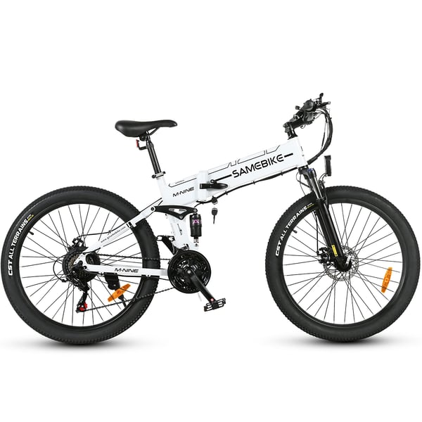SAMEBIKE LO26-II-FT Sammenklappelig Mountainbike Elcykel, Hvid