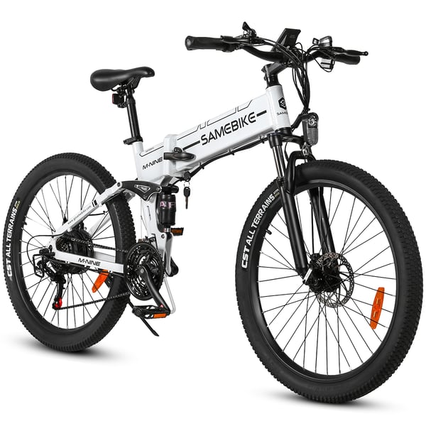 SAMEBIKE LO26-II-FT Sammenklappelig Mountainbike Elcykel, Hvid