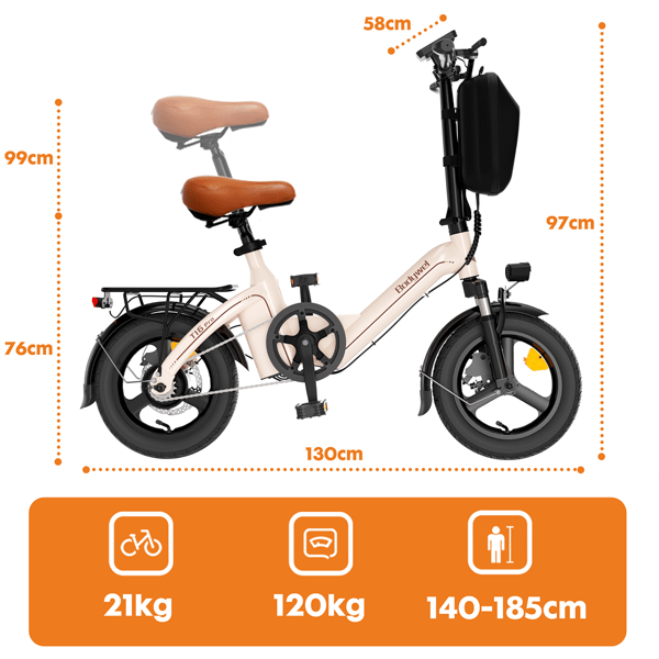 Mini sähköpyörä Bodywel T16 Pro, 14" kokoontaitettava