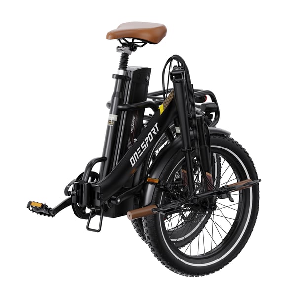 Sammenklappelig byelcykel OneSport OT16, 20", Sort