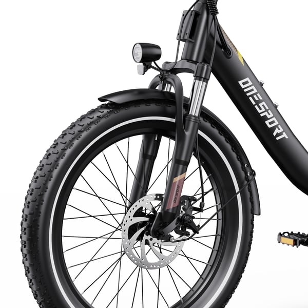 Sammenklappelig byelcykel OneSport OT16, 20", Sort