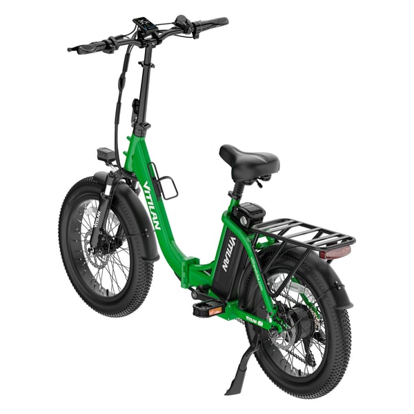 VITILAN U3 Foldbar Elcykel med 20\" Fede Dæk, Grøn