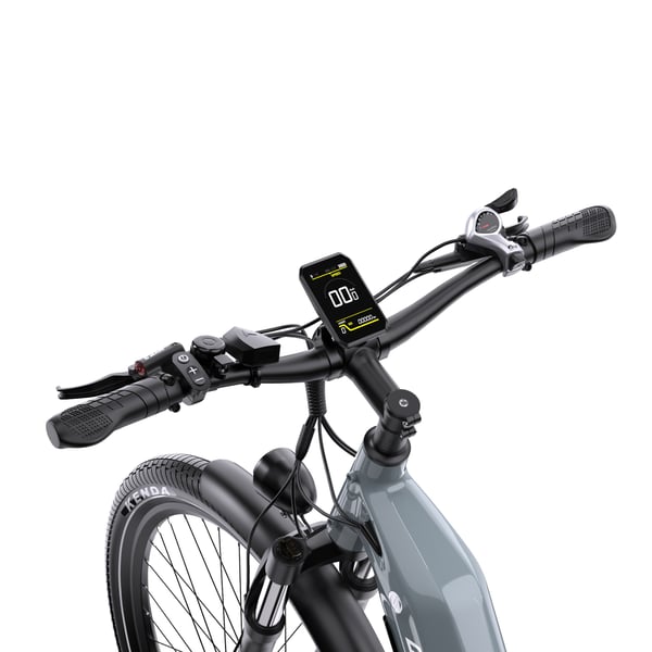 Elcykel för stad OneSport OT05, 27.5", support app, Grå