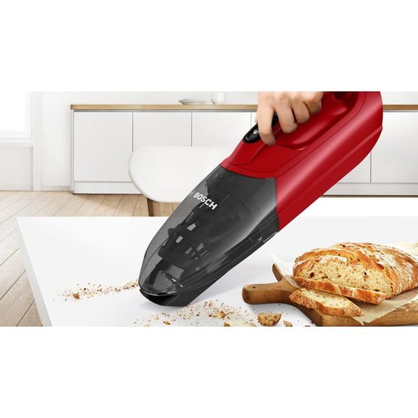 BOSCH BBHF214R - 2-i-1 ledningsfri stavst�vsuger - integreret h�ndst�vsuger - parkeringsposition (st�r oprejst af sig selv)