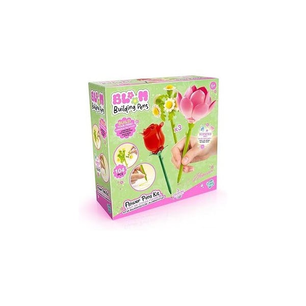 Canal Toys - BLOOM - Bygg-din-egen-blompenna - 3-pack - Ros, Lotus och Prästkrage - Glitter och doftande bläck - BLM 002