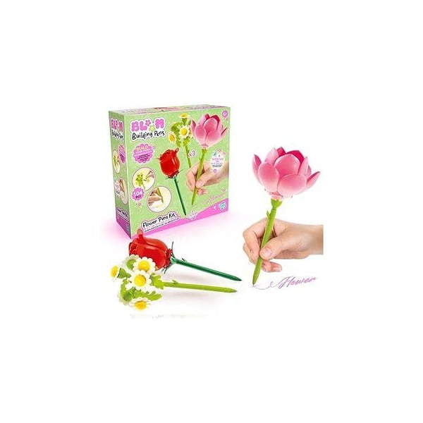 Canal Toys - BLOOM - Bygg-din-egen-blompenna - 3-pack - Ros, Lotus och Prästkrage - Glitter och doftande bläck - BLM 002