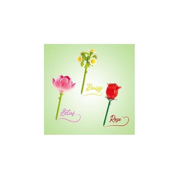 Canal Toys - BLOOM - Bygg-din-egen-blompenna - 3-pack - Ros, Lotus och Prästkrage - Glitter och doftande bläck - BLM 002