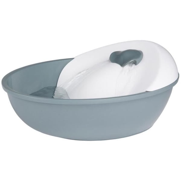 EYENIMAL Classic Pet Water Fountain 1,75 L - Gr� og hvid - Til hund og kat
