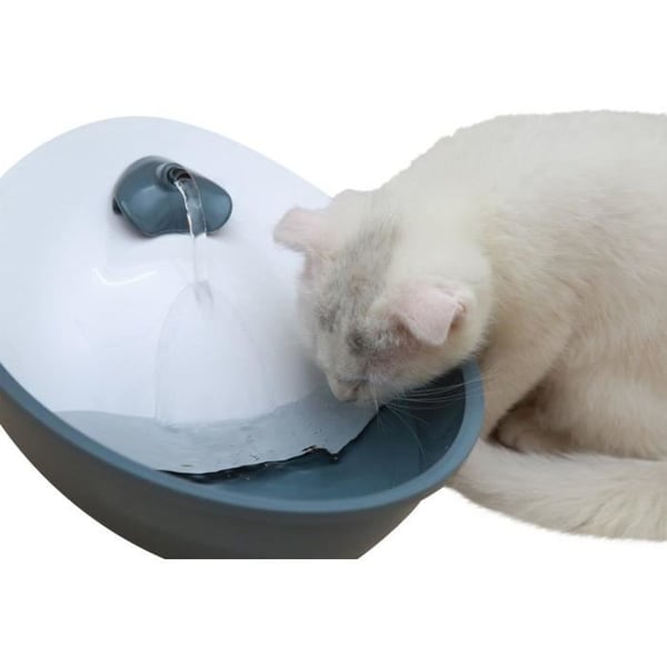 EYENIMAL Classic Pet Water Fountain 1,75 L - Gr� og hvid - Til hund og kat