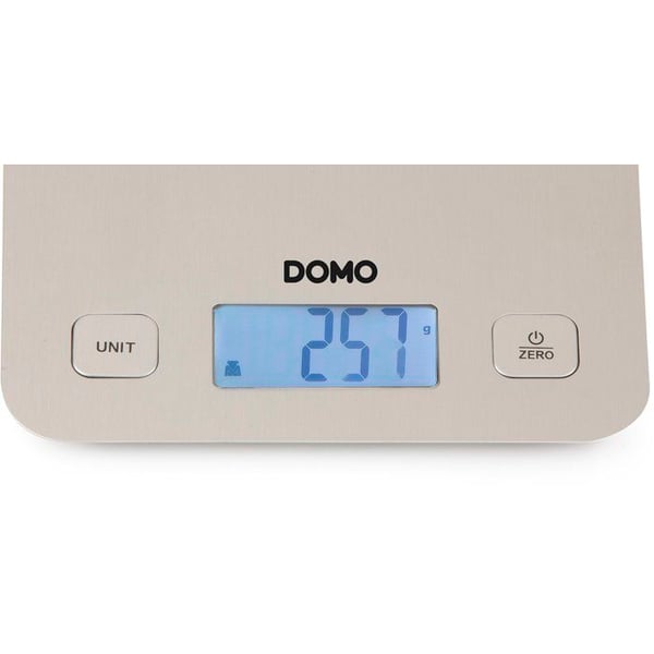 DOMO DO9239W - Elektronisk kulinarisk vægt - Tare - Auto stop - Op til 1 gram - Rustfrit stål vejepande