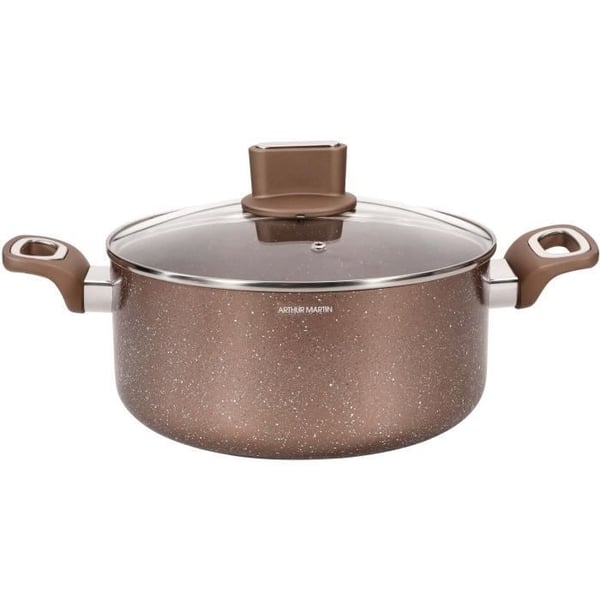 Varastopannu - ARTHUR MARTIN - AM5531 - 28 cm, lasikansi - Alumiini - Kaikki l�mm�nl�hteet mukaan lukien induktio