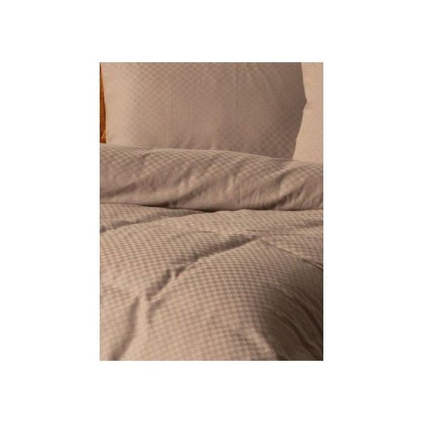 Bäddset - 1 påslakan 140 x 200 cm + 1 örngott 60 x 60 cm - 100 % förstärkt bomull - Minkrutigt mönster