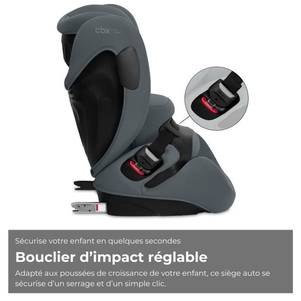 Autostol - CYBEX - Pallas B3 i-Size Cobblestone Gray - Gruppe 1/2/3 - Liggel�nder - M�rkegr�