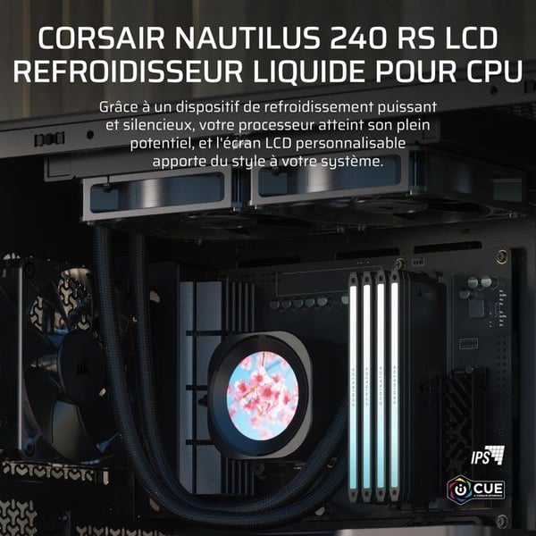 CORSAIR - NAUTILUS 240 LCD - PC-k�ling - 240 mm radiator - flydende CPU-k�ler