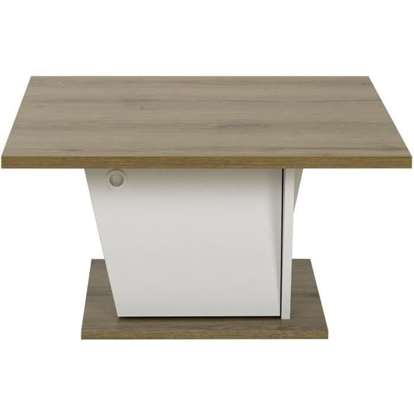 ATOS Bar Sofabord - Firkantet - Helvezia Eg / Hvid - 69 x 69 x 38 cm