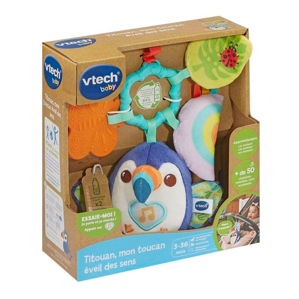 VTECH BABY - TITOUAN, MIN TUKAN SENSORY AWAKENING (ÅTERVUNNA PLASTFLASKOR) - Flerfärgad
