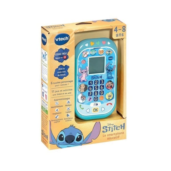 VTECH - STITCH - DEN UDDANNELSESRIGE SMARTPHONE - Bl�