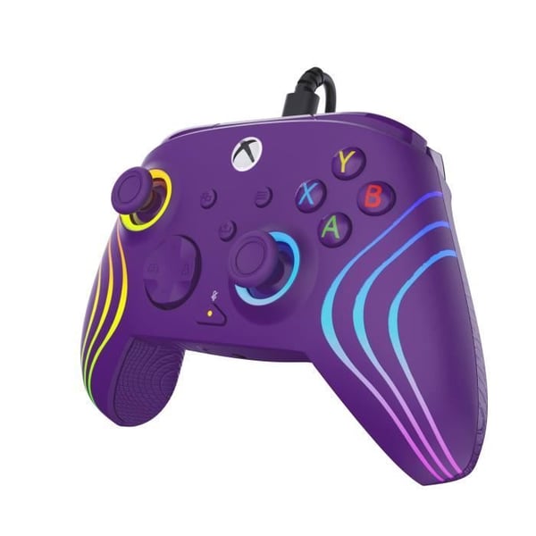 Gamepad - Xbox Series X|S, Xbox One och PC - Afterglow Wave - RGB - Kabelansluten - Lila - TURTLE BEACH
