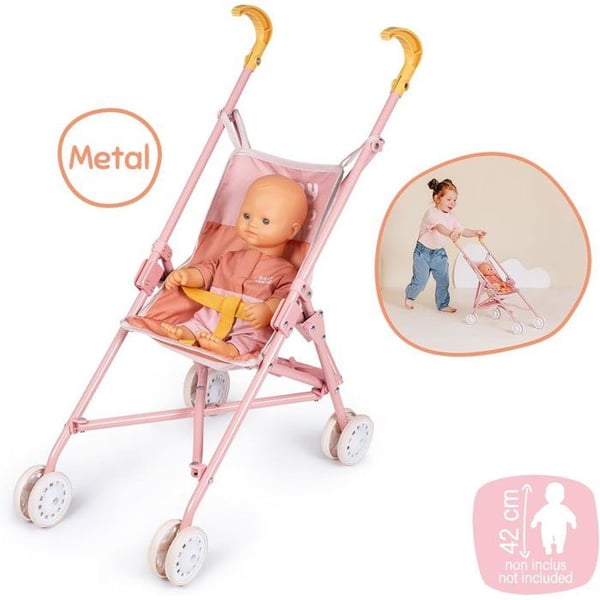SMOBY - Baby Nurse - Barnvagn - För dockor - Praktisk och lätt - Lätt att fälla ihop - Från 2 år