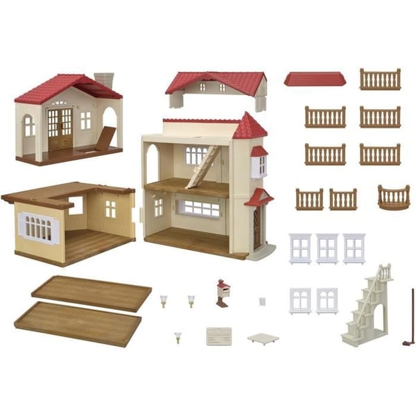 Miniaturefigurer - SYLVANIAN FAMILIES - 5708 - Det store oplyste hus og dets hemmelige rum