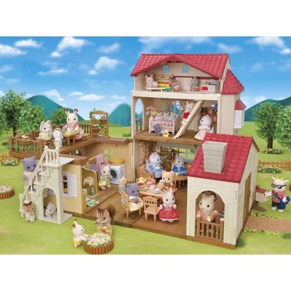 Miniaturefigurer - SYLVANIAN FAMILIES - 5708 - Det store oplyste hus og dets hemmelige rum