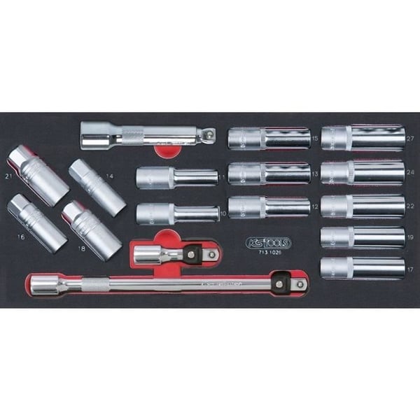 Modul - KS TOOLS - 714.0158 - V�rkt�jss�t med 3 skuffer - Til vogn - 158 dele