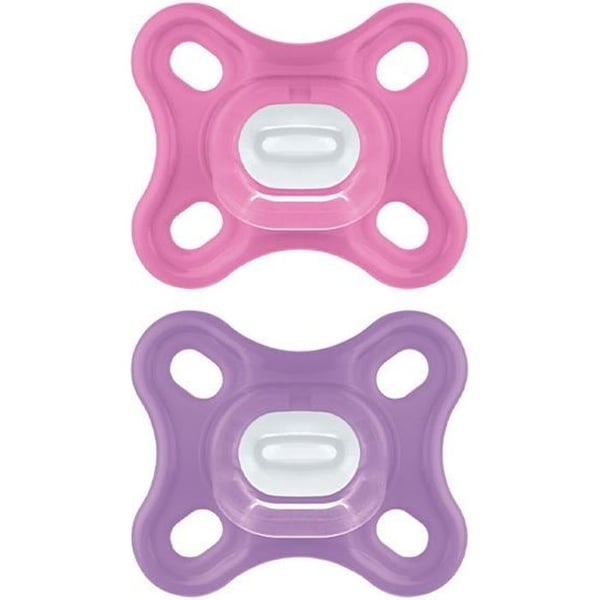 MAM Comfort fysiologinen tutti +0m vaaleanpunainen 2 kpl setti + s�ilytyslaatikko