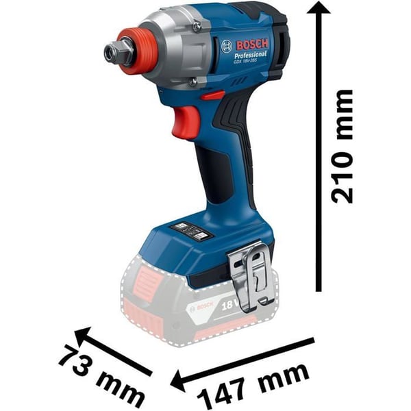 YHDISTELM�PAKKAUS, 3 18 V:N TY�KALUA: GSR 18V-65 + GDX 18V-285 + GBH 18V-22 + GBA 18V 3x5.0Ah + GAL 12V-18V-80 + pussi