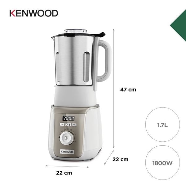 Varmeblender - Kenwood SOUPEASY+ - CBL30.000CP - 1000 W - 1,75 L - 4 programmer - champagnefarvet