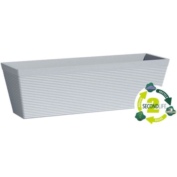 Jardiniere - GARDEN ID - Green Care Impact Blue-Grey - 50 x 16 x 16 cm - 10 års garanti - 100 % återvunnet - UV/gelbeständig