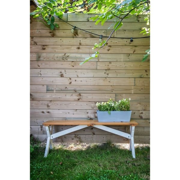 Jardiniere - GARDEN ID - Green Care Impact Blue-Grey - 50 x 16 x 16 cm - 10 års garanti - 100 % återvunnet - UV/gelbeständig