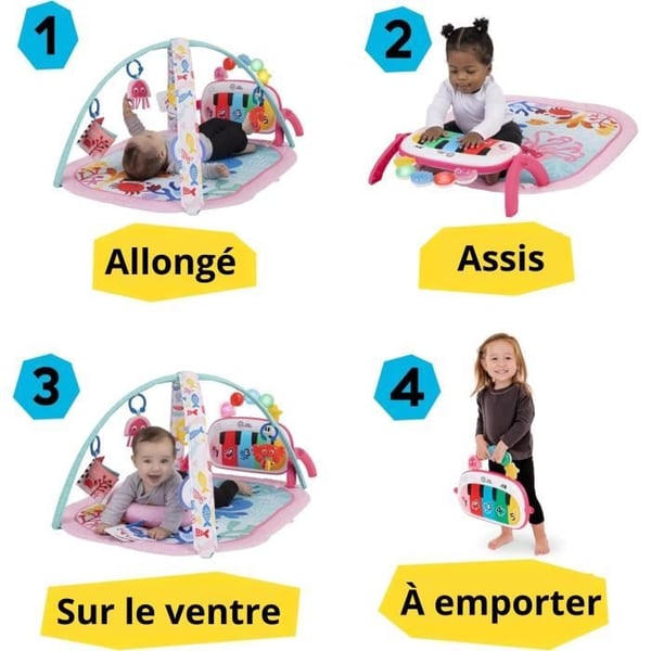 BABY EINSTEIN 4-i-1 legem�tte til babypiger - Kickin' Tunes - Klaverleget�j, sanseleget�j med bue, flersproget