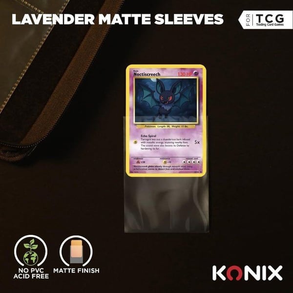 Konix Korttitaskut - Mattataskut 66 x 91 mm Kilpailuk�ytt��n - 100 Taskua - Magic: The Gathering, Pok�mon - Laventeli Pinkki