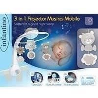 Musiikkimatkapuhelin ja projektori - INFANTINO - Sweet Night 3-in-1 - Harmaa